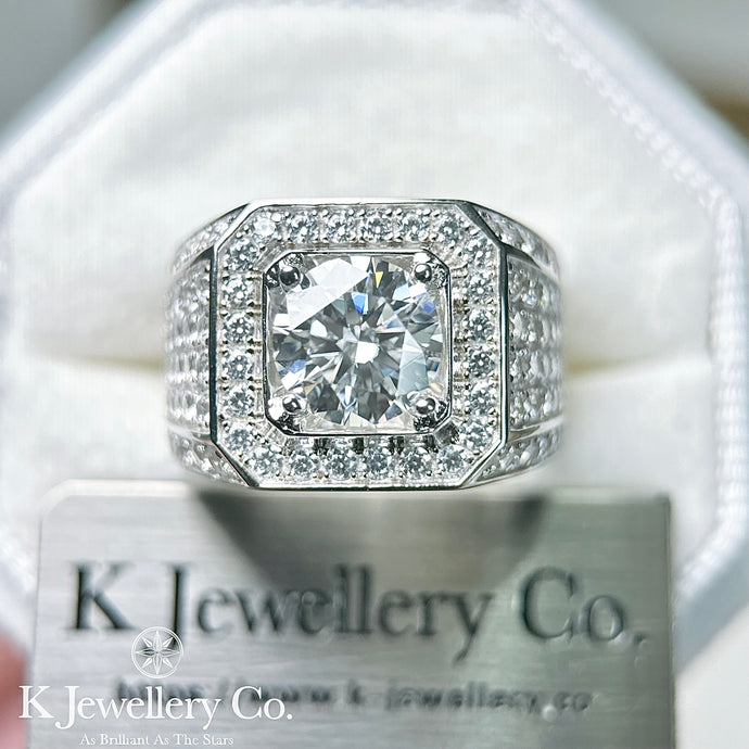 Moissanite Luxurious Set Men Ring Moissanite full diamond luxury set men's ring