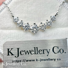 將圖片載入圖庫檢視器 Moissanite Smile Necklace 莫桑石七星微笑頸鏈
