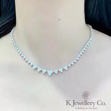 Load image into gallery viewer Moissanite Full Paced Necklace Moissanite Full Paced Necklace Hidden Buckle 
