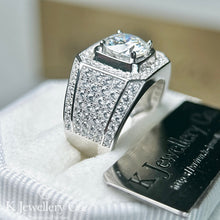 Load image into gallery viewer Moissanite Luxurious Set Men Ring Moissanite full diamond luxury set men&#39;s ring
