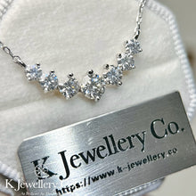 將圖片載入圖庫檢視器 Moissanite Smile Necklace 莫桑石七星微笑頸鏈
