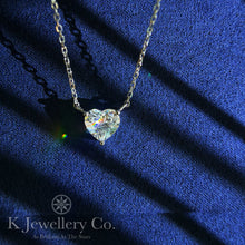 Load image into gallery viewer Imported customized high carbon diamond fat heart necklace/ring 
