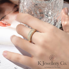 Load image into gallery viewer Moissanite Stars Stacking Ring 全莫桑石微鑲排戒指
