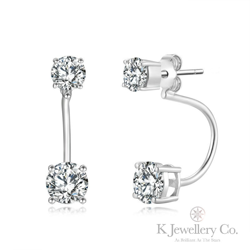 Moissanite 2 Ways Earrings 莫桑石兩戴款耳環