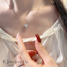 Load image into gallery viewer Imported customized high carbon diamond fat heart necklace/ring 
