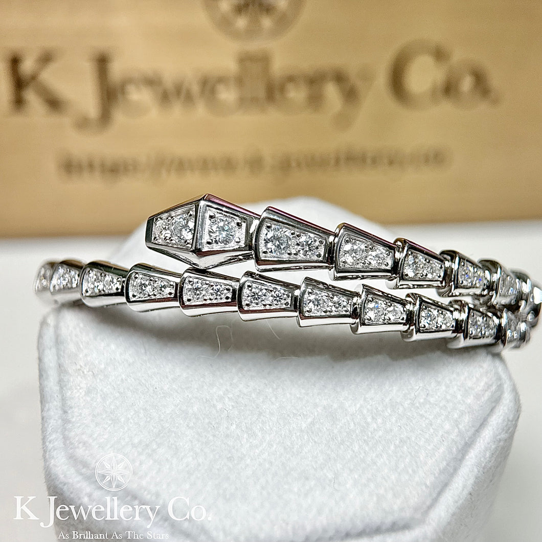 Moissanite Serpenti Full Paved Bangle 全圈莫桑石蛇骨手鐲