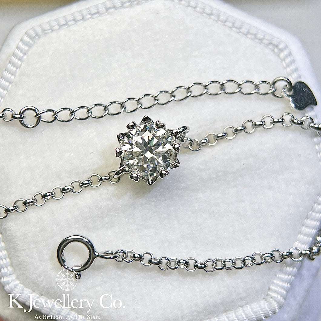 Moissanite Snow Bracelet Moissanite snowflake bracelet