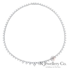 將圖片載入圖庫檢視器 Moissanite Full Paced Necklace 莫桑石滿鑽頸鏈隱藏扣
