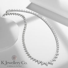 Load image into gallery viewer Moissanite Full Paced Necklace Moissanite Full Paced Necklace Hidden Buckle 
