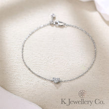 將圖片載入圖庫檢視器 Cubic Zirconia Bracelet 高碳鑽小鑽S925愛心/水滴/馬眼/圓型單鑽手鍊
