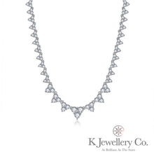 將圖片載入圖庫檢視器 Moissanite Full Paced Necklace 莫桑石滿鑽頸鏈隱藏扣
