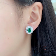 將圖片載入圖庫檢視器 Lab Grown Gem Emerald Ruby Sapphire Earring Necklace Ring 培育寶石紅寶藍寶祖母綠頸鏈耳環戒指套裝
