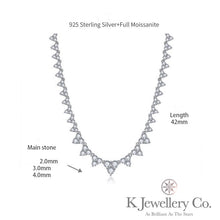 Load image into gallery viewer Moissanite Full Paced Necklace Moissanite Full Paced Necklace Hidden Buckle 
