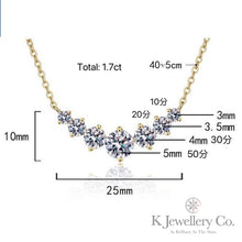 將圖片載入圖庫檢視器 Moissanite Smile Necklace 莫桑石七星微笑頸鏈
