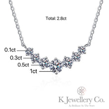 將圖片載入圖庫檢視器 Moissanite Smile Necklace 莫桑石七星微笑頸鏈
