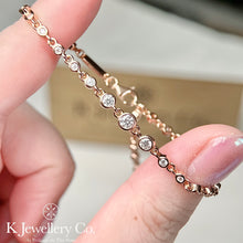 將圖片載入圖庫檢視器 Moissanite Bubble Full Paved Bracelet 全莫桑石泡泡手鏈
