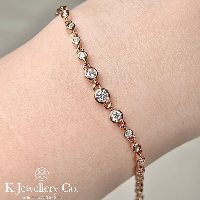 Moissanite Bubble Full Paved Bracelet 全莫桑石泡泡手鏈