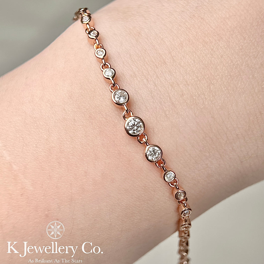 Moissanite Bubble Full Paved Bracelet full moissanite bubble bracelet 