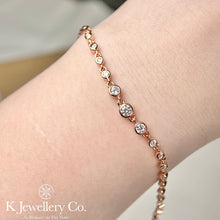 將圖片載入圖庫檢視器 Moissanite Bubble Full Paved Bracelet 全莫桑石泡泡手鏈
