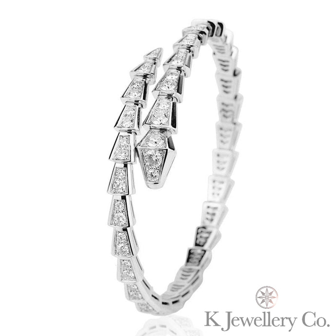 Moissanite Serpenti Full Paved Bangle 全圈莫桑石蛇骨手鐲