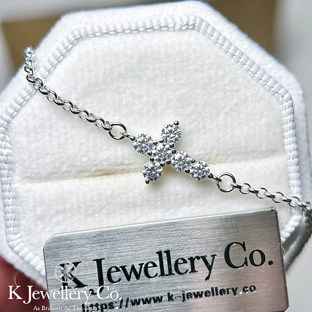 Moissanite Starlight Cross Bracelet 星輝十字莫桑石手鏈