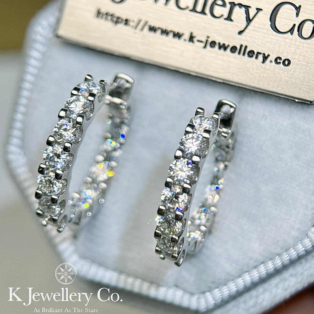 Moissanite Full Stars Earrings 莫桑石內外全圈耳環