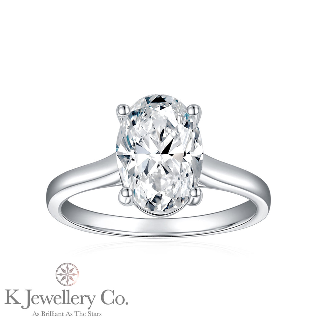 Moissanite 2.5ct Oval Ring Moissanite oval 2.5 carat ring 