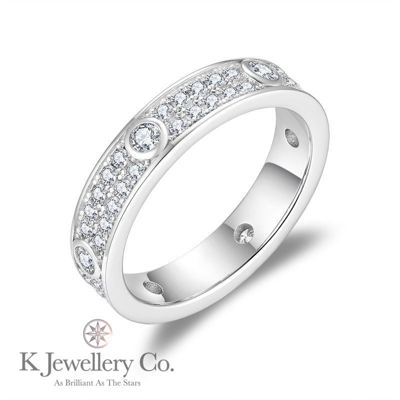 Moissanite Full Paved Ring Full Moissanite full diamond ring 