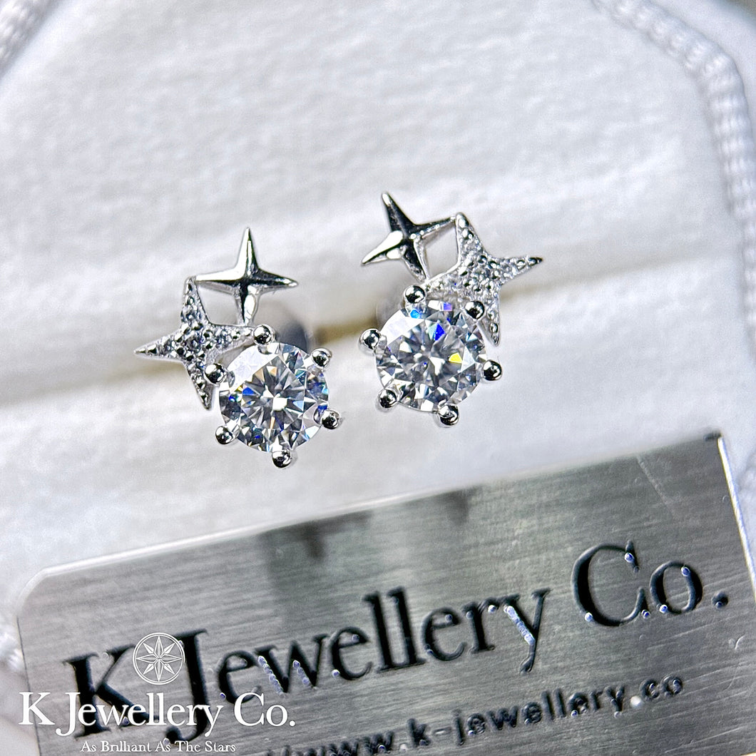 Moissanite Meteor Earrings 莫桑石流星耳環