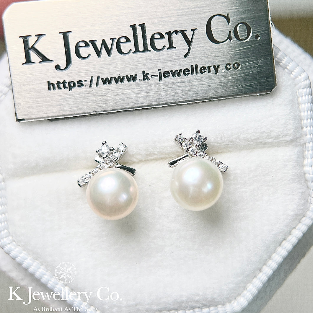 Moissanite Pearl Earrings Moissanite natural pearl earrings