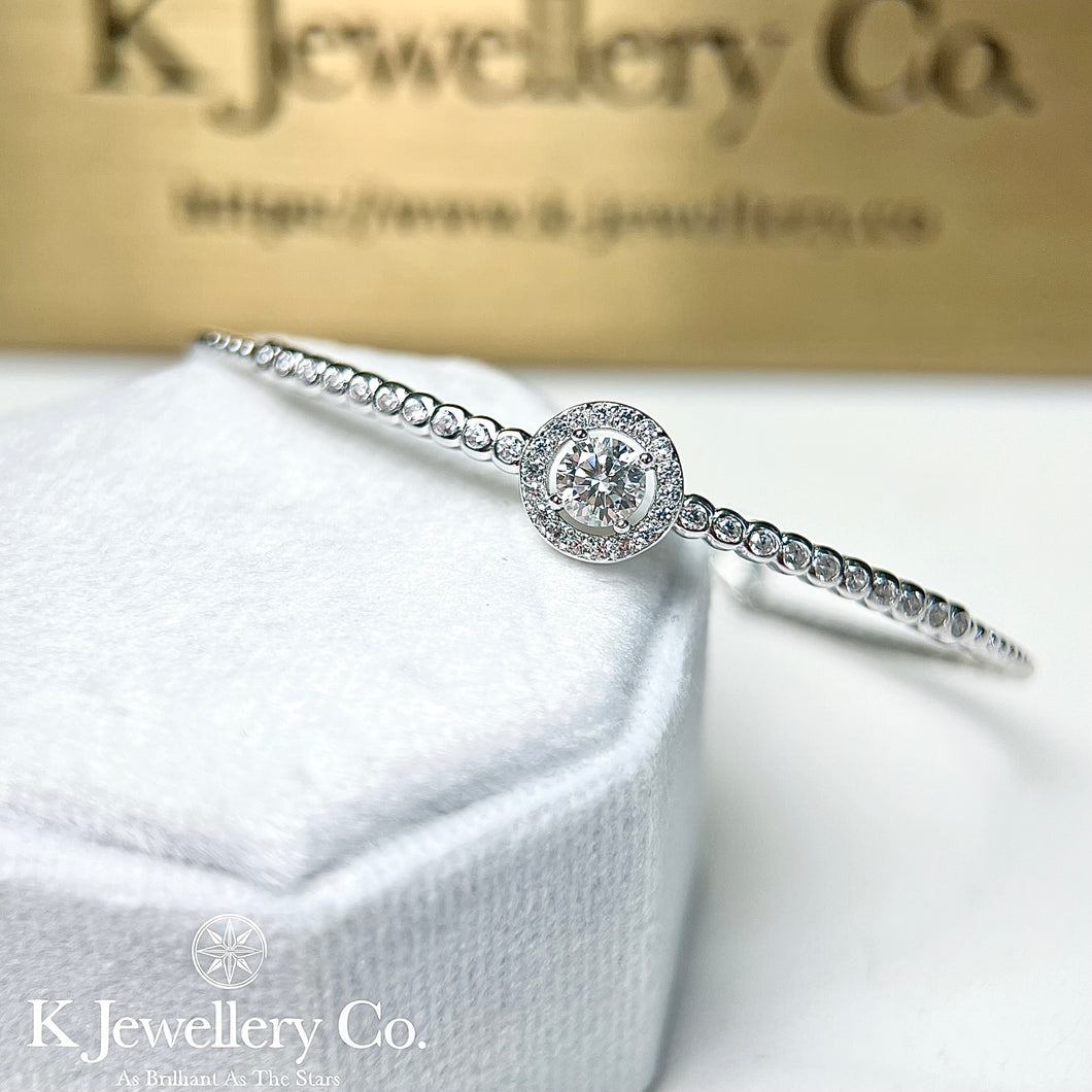 Moissanite 0.5ct Pave Bangle moissanite bead bracelet