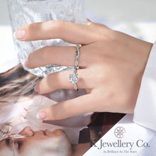 Load image into gallery viewer Moissanite Twisted Stacking Ring 莫桑石波浪型排戒
