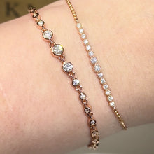 將影片載入圖庫檢視器並播放，Moissanite Mini Bracelet 全莫桑石幼款手鏈
