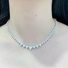 Load the video into the gallery viewer and play, Moissanite Full Paced Necklace Moissanite Full Paced Necklace Hidden Buckle 
