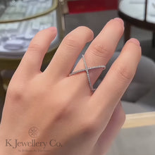 Load the video into the gallery viewer and play, Moissanite Cross Ring Moissanite Cross Ring
