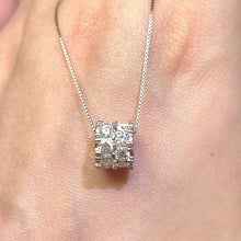 Load the video into the gallery viewer and play, Moissanite Rolling Round Necklace Moissanite Rolling Round Necklace 
