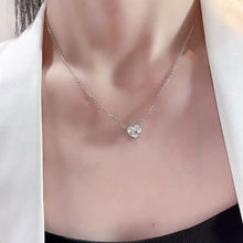 Load the video into the gallery viewer and play, Imported customized high carbon diamond fat heart necklace/ring 
