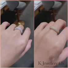 Load the video into the gallery viewer and play, Moissanite Stars Stacking Ring 全莫桑石微鑲排戒指
