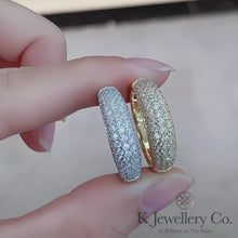 Load the video into the gallery viewer and play, Moissanite Stars Stacking Ring 全莫桑石微鑲排戒指
