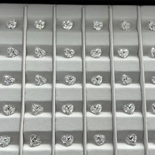 Load the video into the gallery viewer and play, Imported customized high carbon diamond fat heart necklace/ring 
