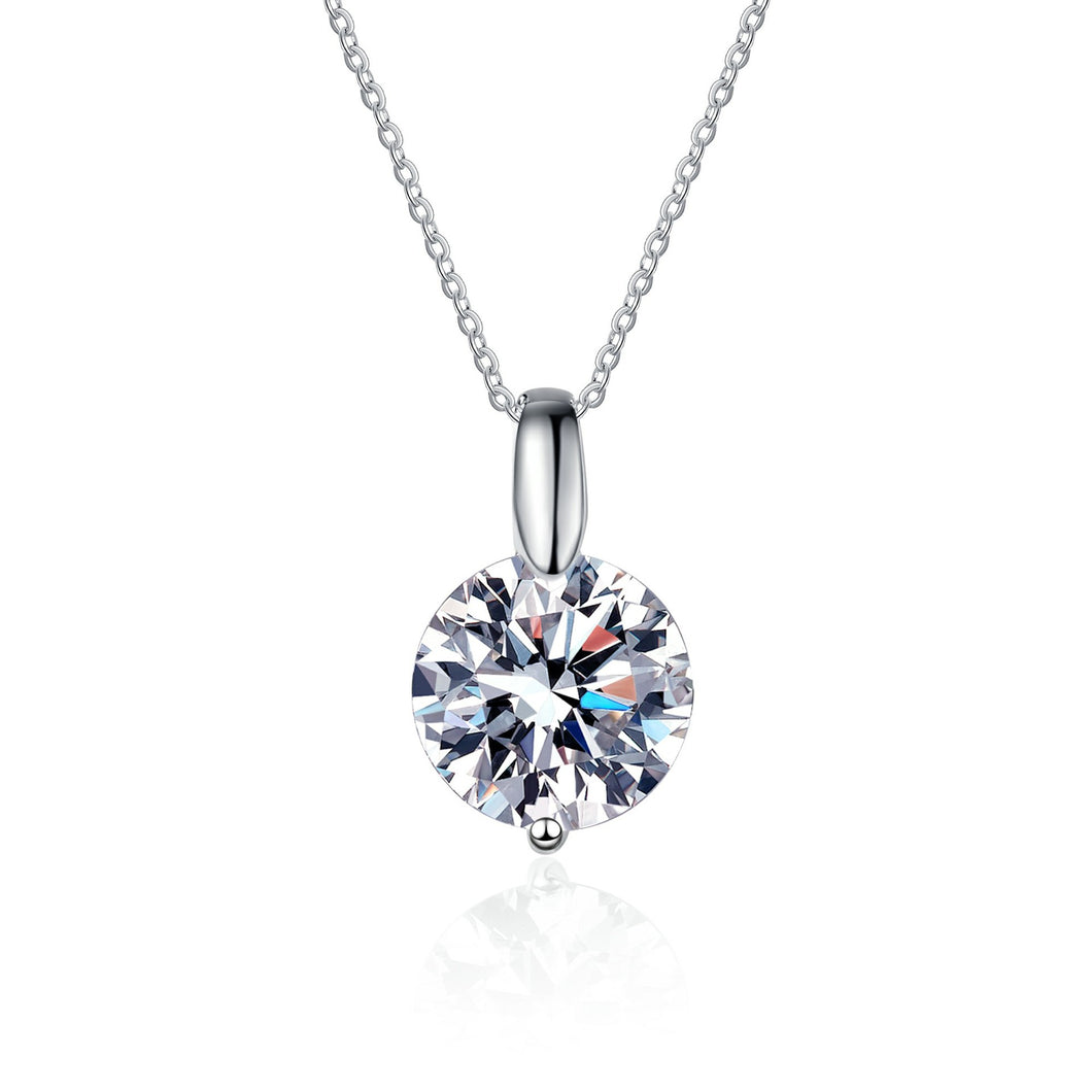 Moissanite Necklace 莫桑石簡約兩爪頸鏈