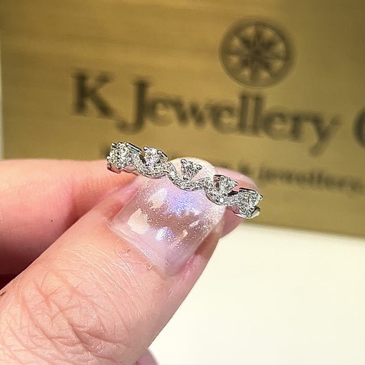 Moissanite Crown Stacking Ring 莫桑石皇冠線戒