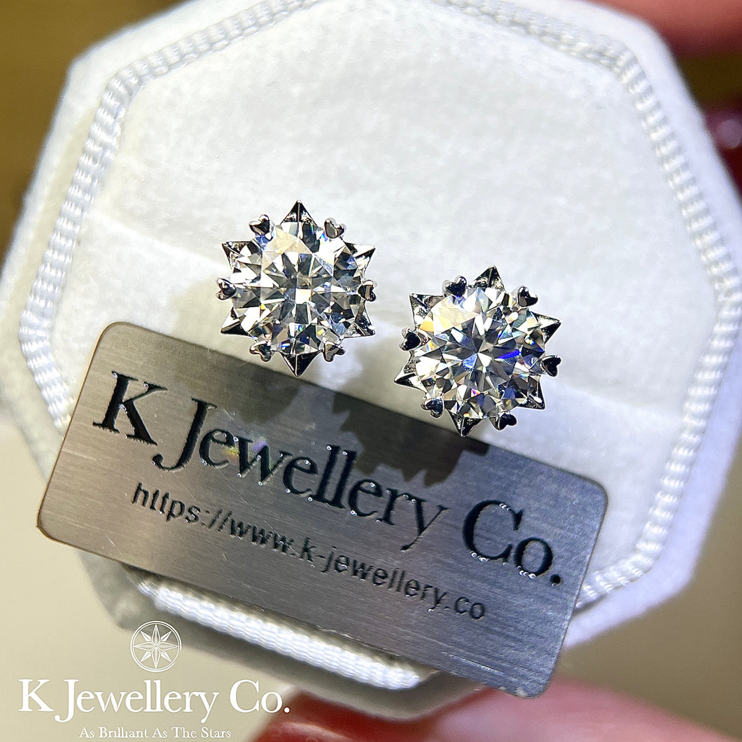 Moissanite Snow Earrings