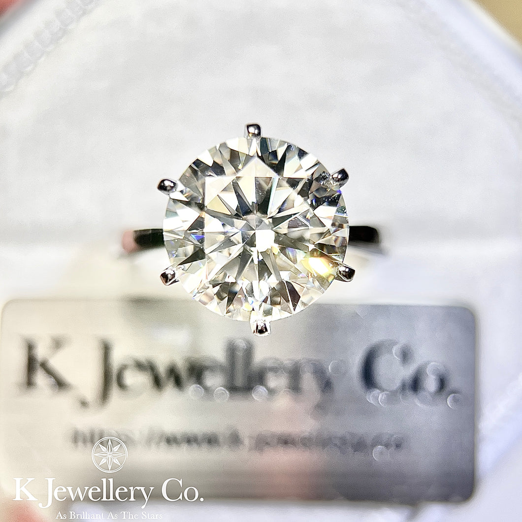 Moissanite Classic Six Prongs 5ct Ring 莫桑石經典幼臂5卡戒指