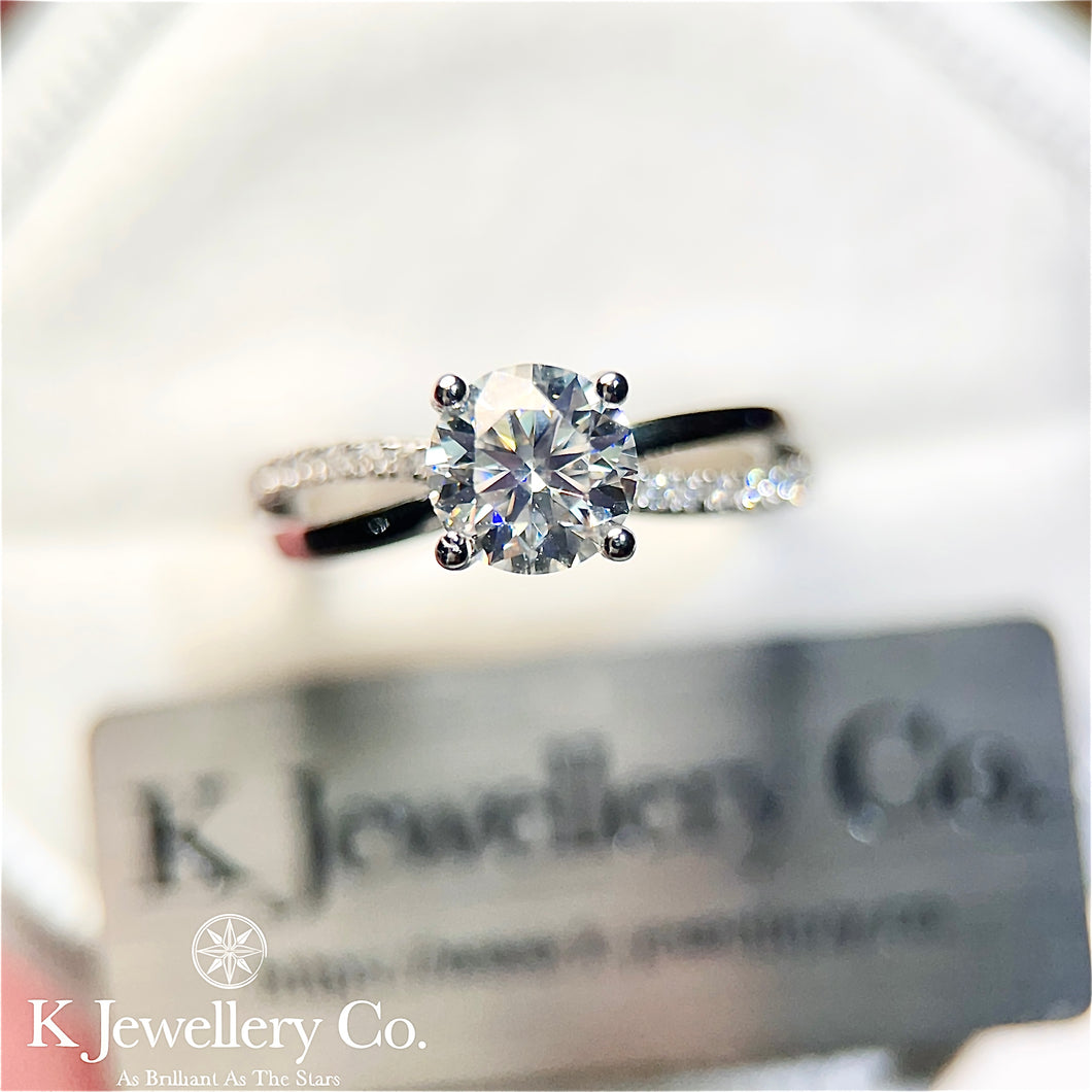 Moissanite Infinity Ring Moissanite Love Infinity Ring