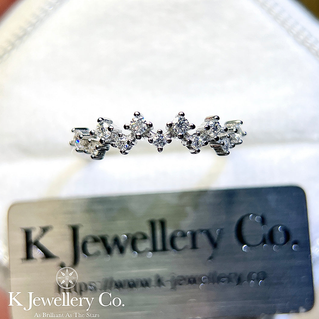 Moissanite Wave Stacking Ring莫桑石波浪星鑽排戒