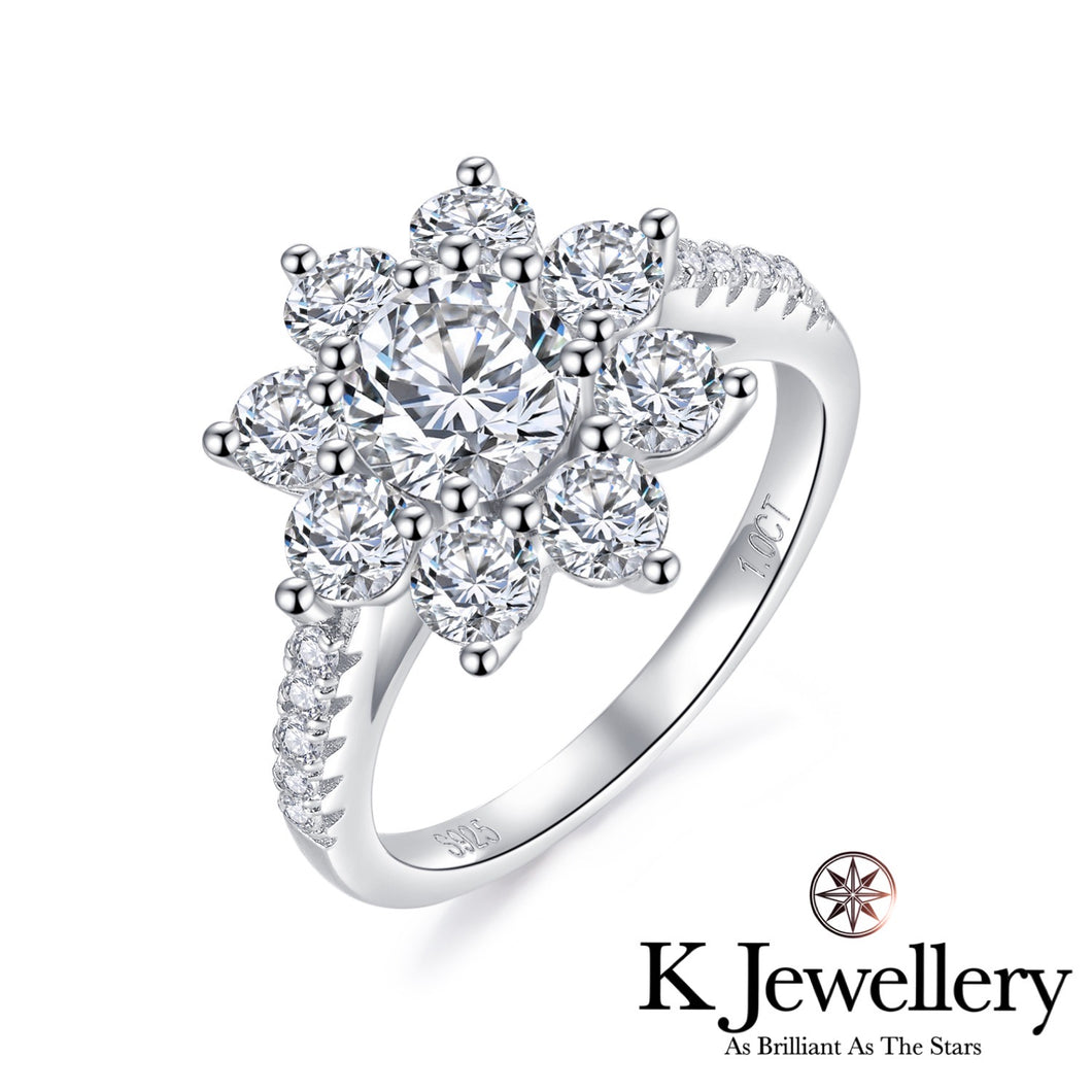 Moissanite Snowflake Ring Moissanite luxury snowflake ring