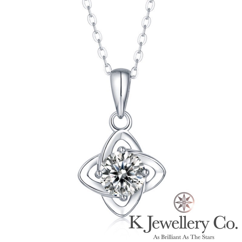 Moissanite Lucky Clover Necklace Moissanite Lucky Clover Necklace